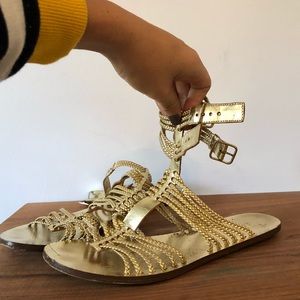 J. Crew gladiator sandal, gold